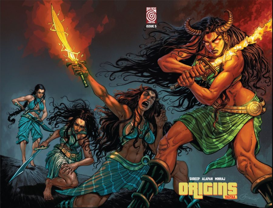 Yagyaa Origins – Issue 5 English. Wraparound cover variant by Deepjoy
