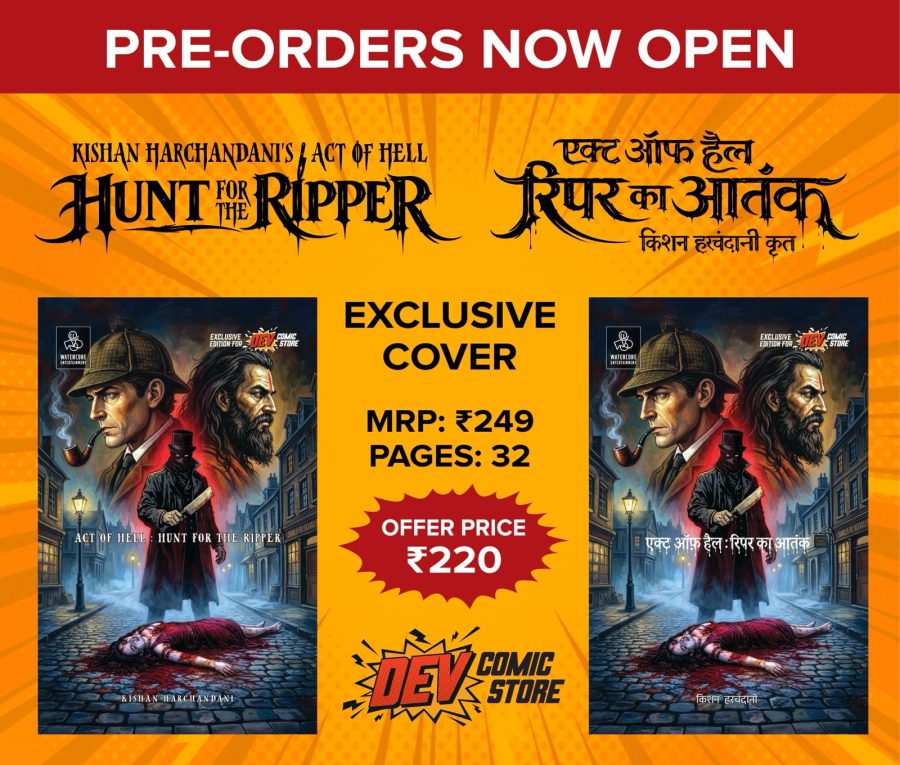 Act of Hell #04: Hunt For the Ripper Combo (Hindi & English)   Dev Comics Store Exclusive Cover Art