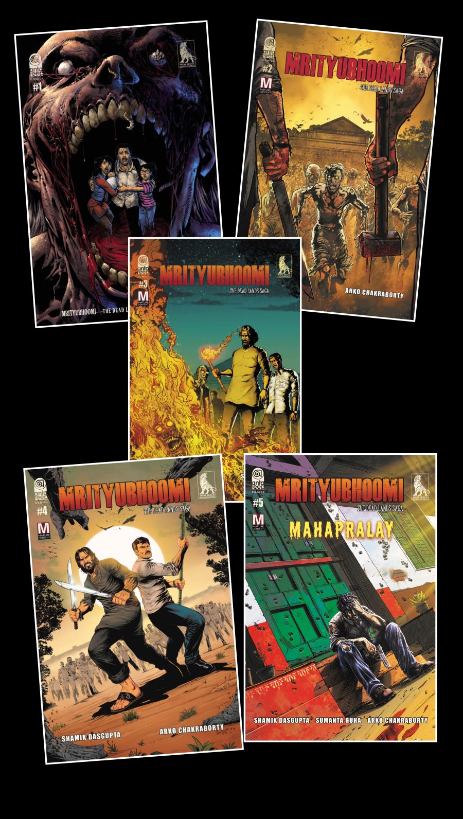 Mrityubhoomi: The Dead Lands Saga (The Complete Series: Issues 1–5) (English)